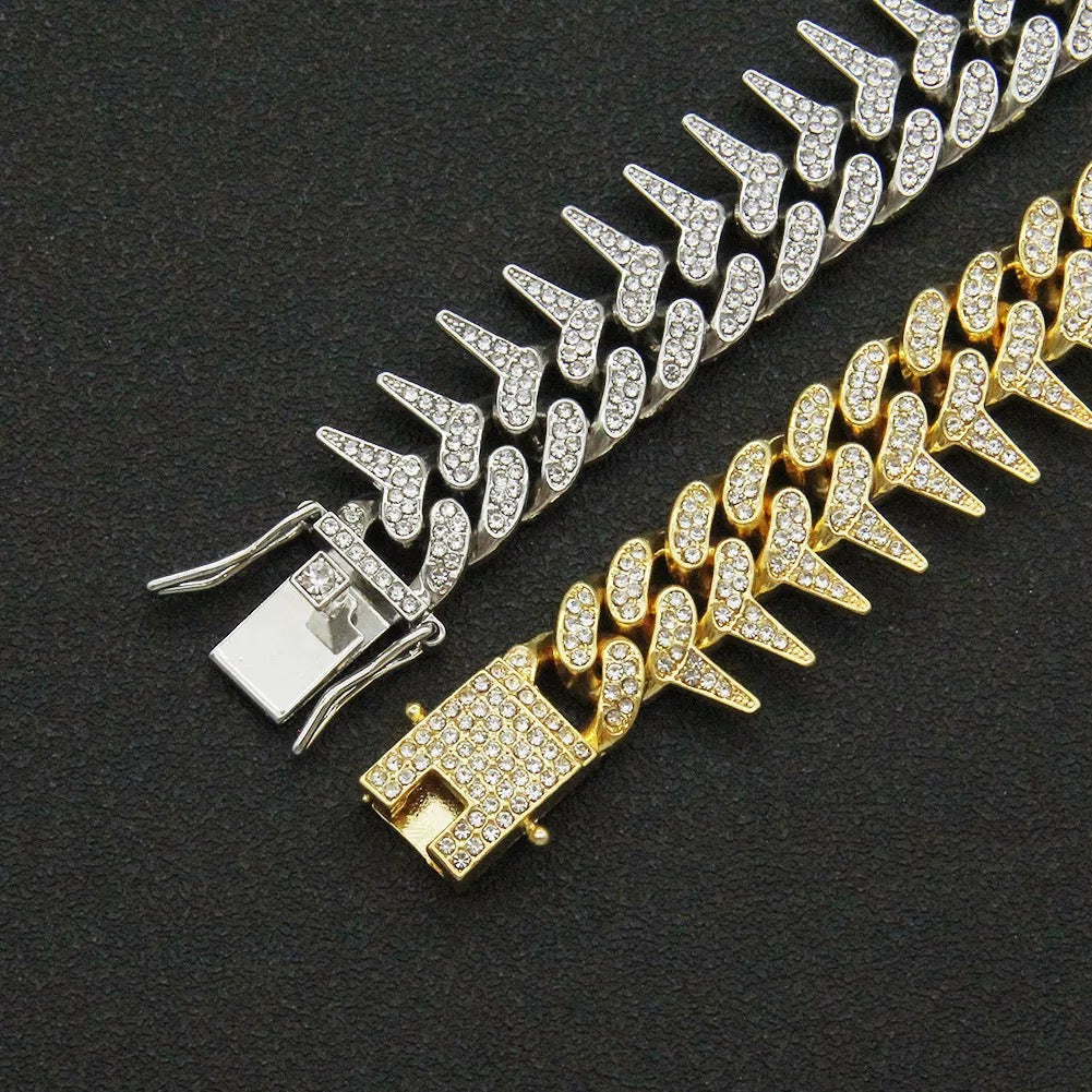 Spike Cuban Bracelet Silver