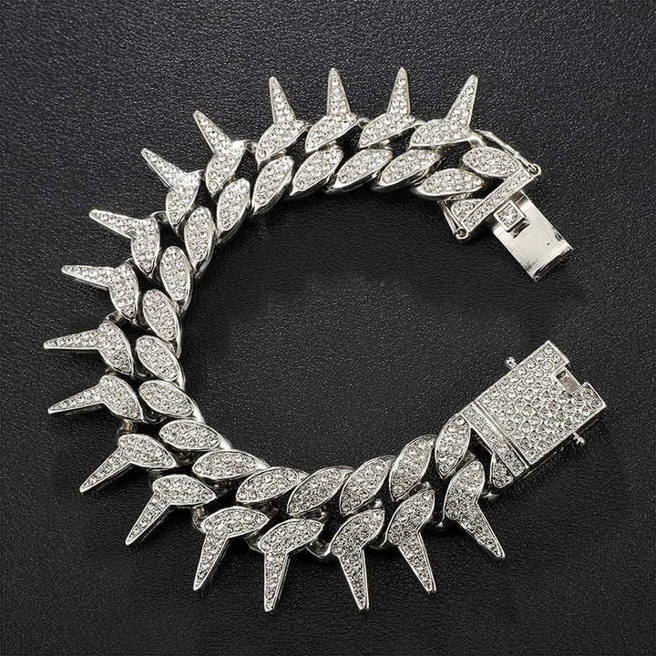 Spike Cuban Bracelet Silver